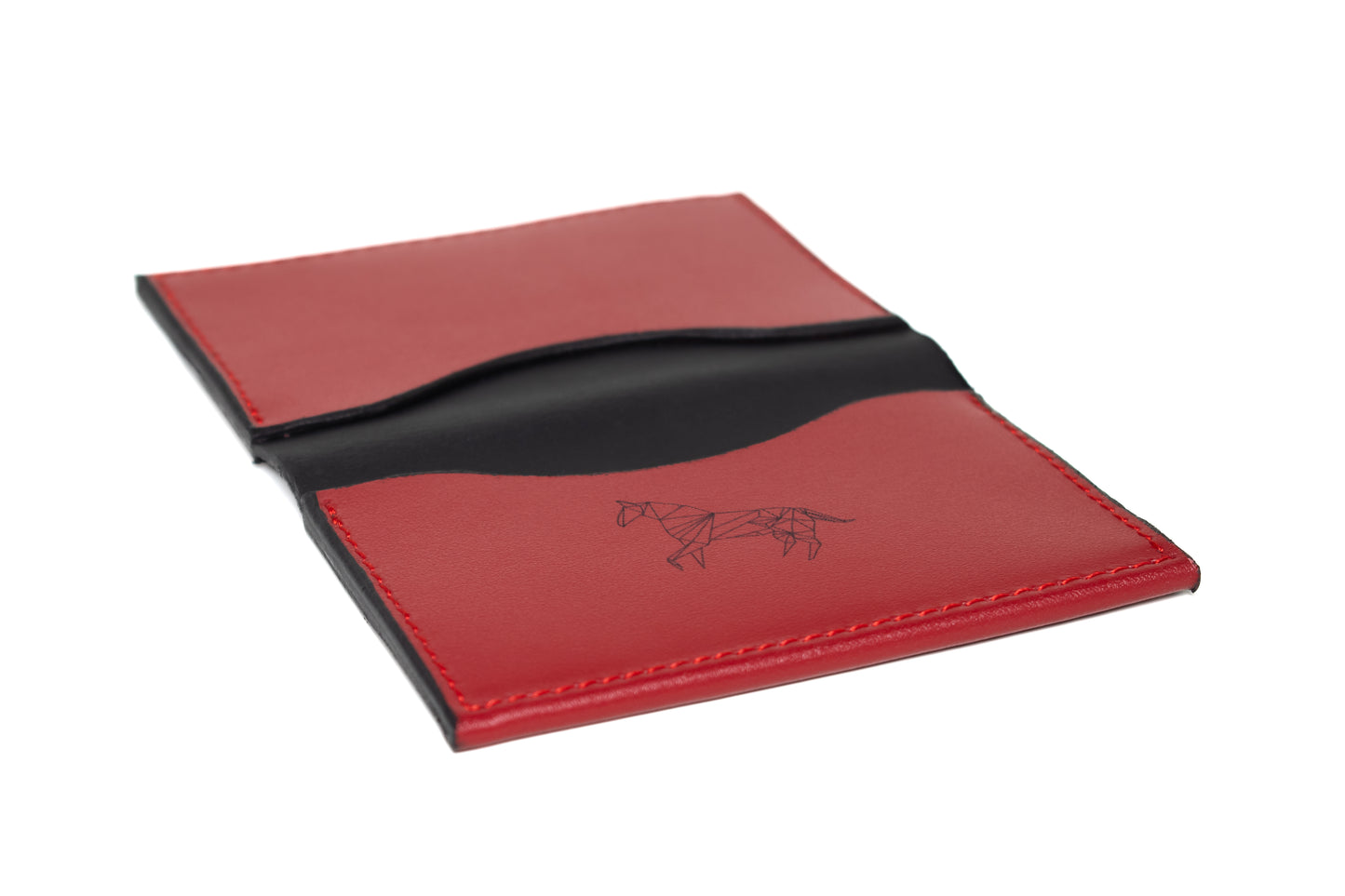 Two tone Red & Black Card Holder