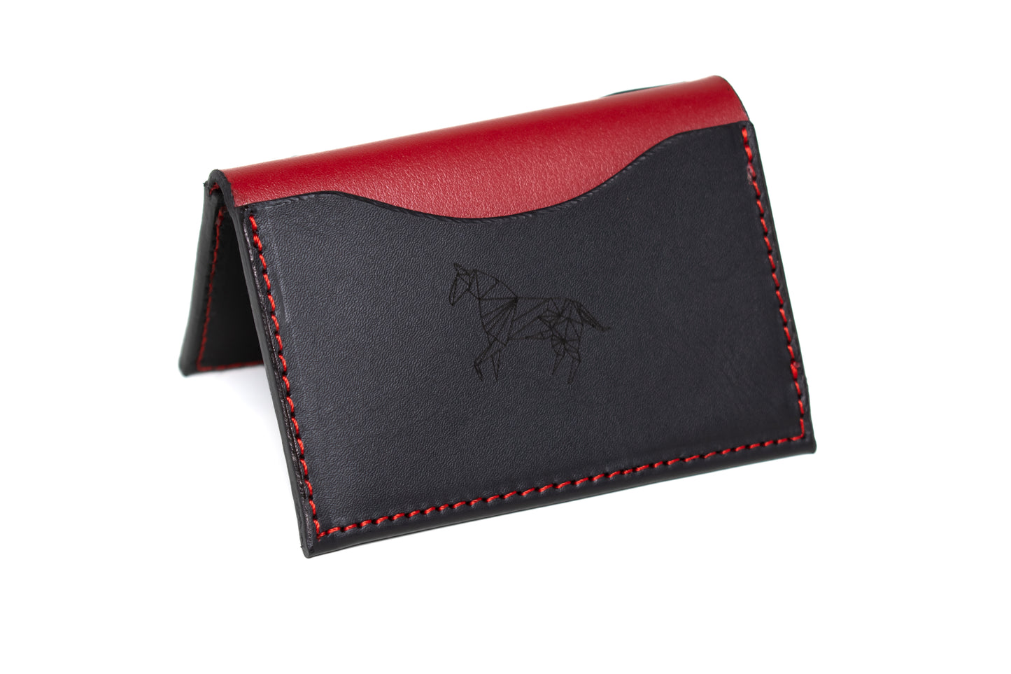 Two tone Black & Red Card Holder