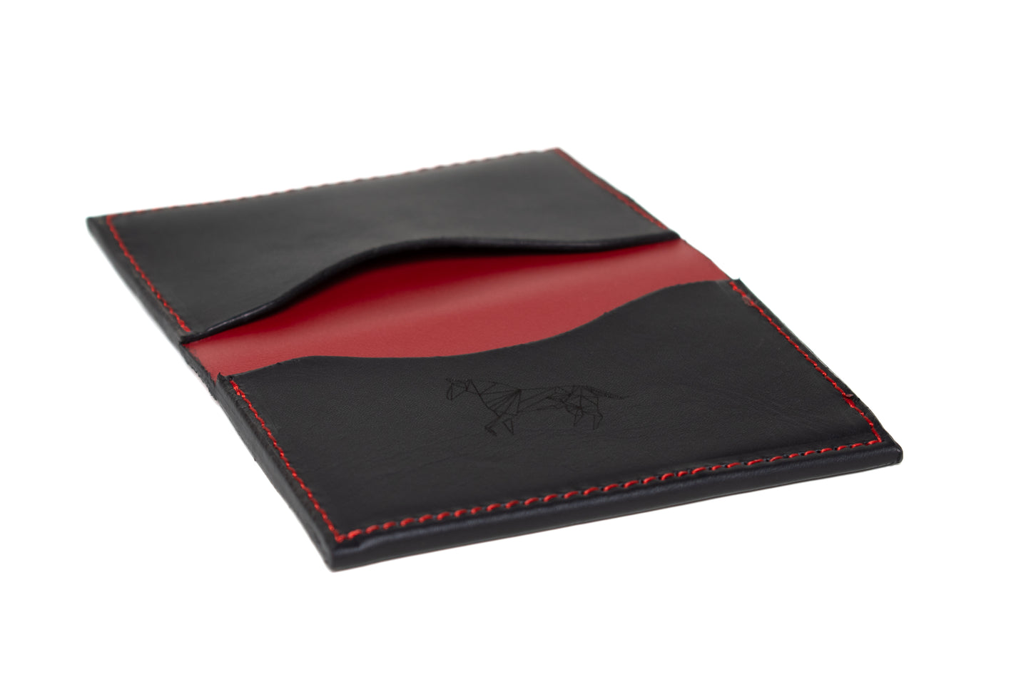 Two tone Black & Red Card Holder