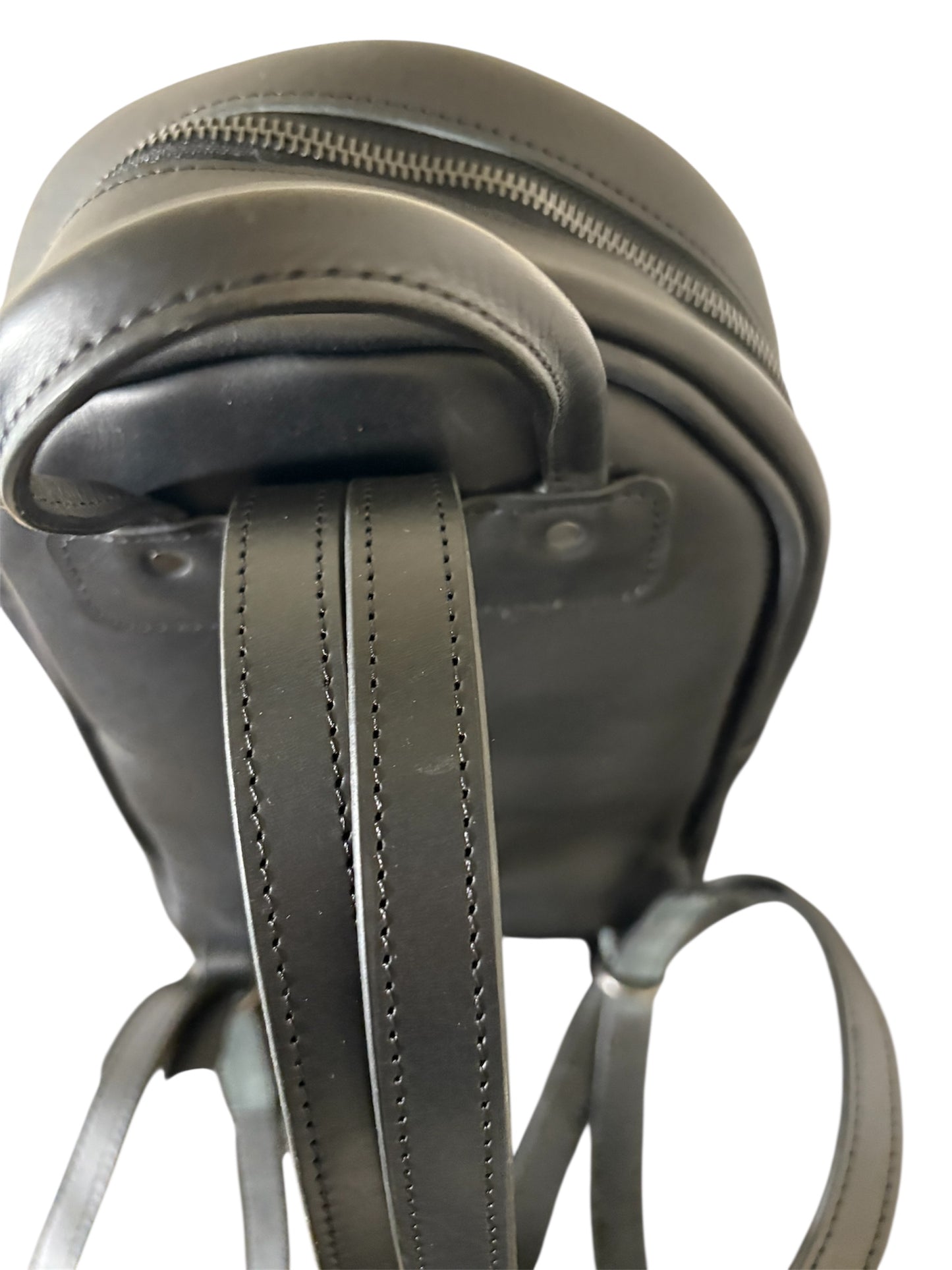 Mini Leather Black Backpack