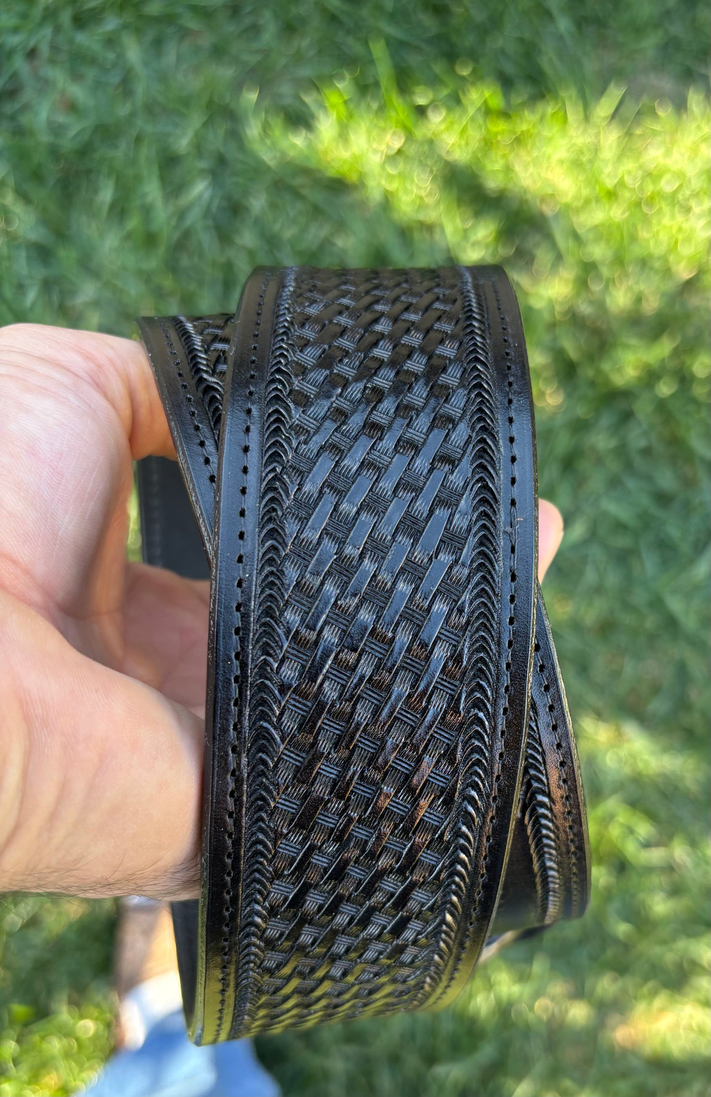 Chiseled Leather Belt Handmade, Custom Only, Black and Brown, 1.5" or 1.75" width, Premium Quality Full Grain Cowhide with Custom Buckle.