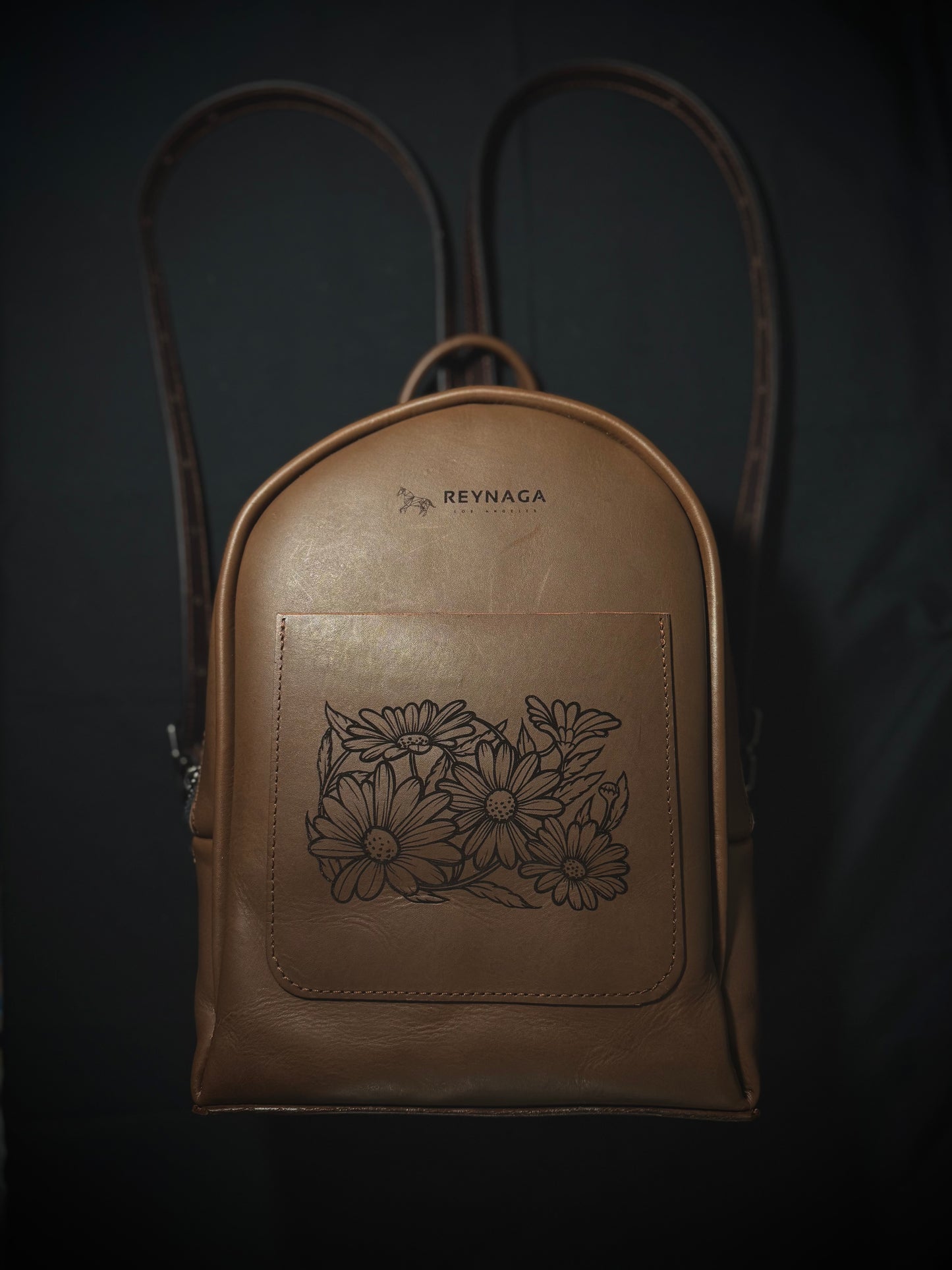 Mini Leather Brown Backpack