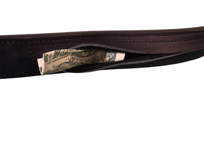 Reynaga Stitched Black Belt with Zipper