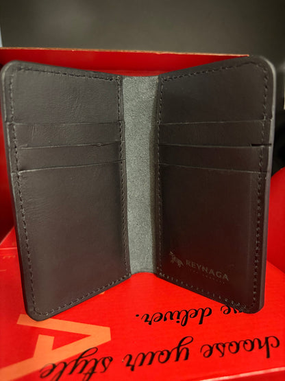 Slim Leather Black Card Holder