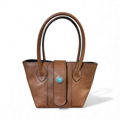 Reynaga Leather Mini Tote Bag - Elegant Design with Velvet Interior for Everyday Use