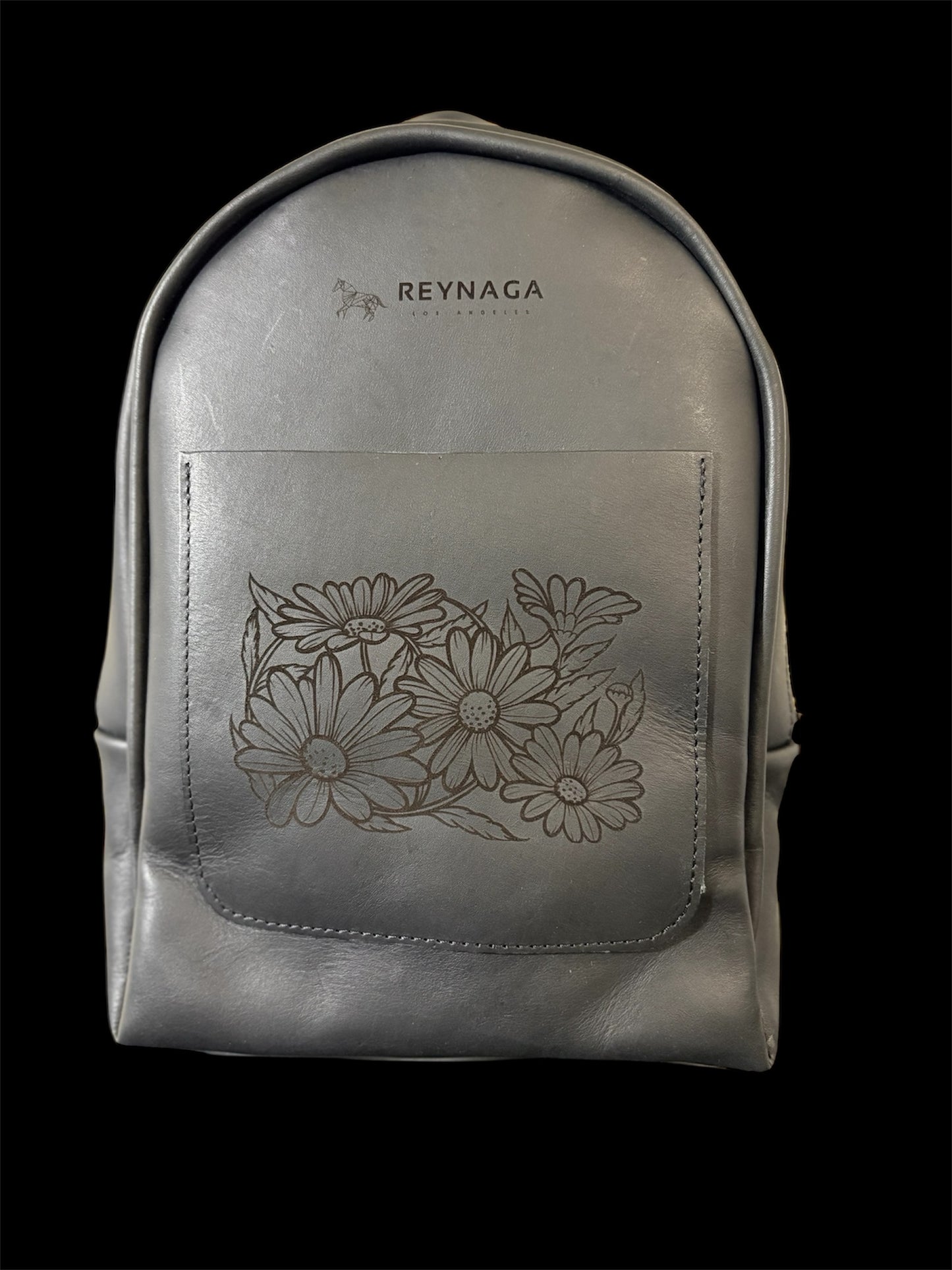 Mini Leather Black Backpack