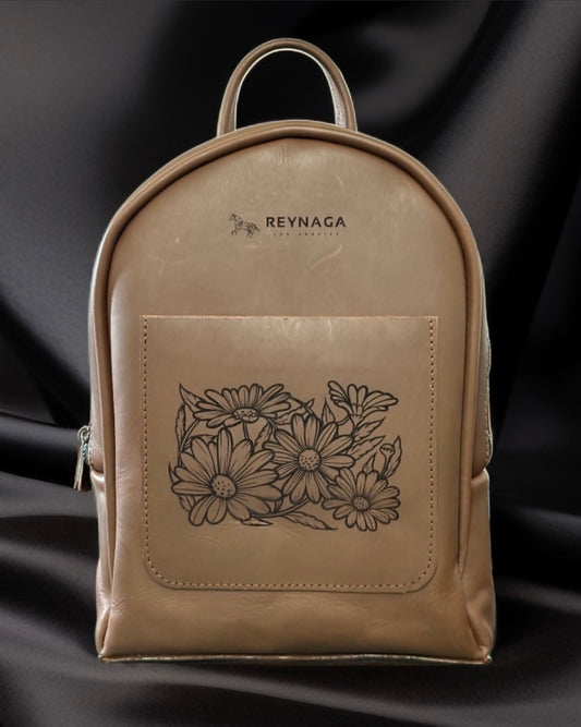 Mini Leather Brown Backpack