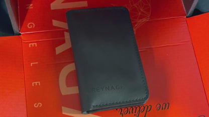 Slim Leather Black Card Holder